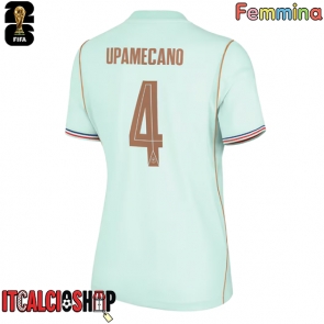 Francia Dayot Upamecano #4 Seconda Maglia Femmina Mondiali 2026 Manica Corta